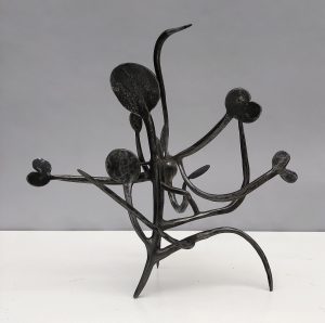 Happy, 2022 -- Wood Sculpture by Nick Taylor