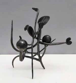 Happy, 2022 -- Wood Sculpture by Nick Taylor