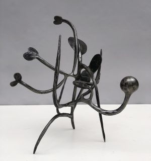 Happy, 2022 -- Wood Sculpture by Nick Taylor