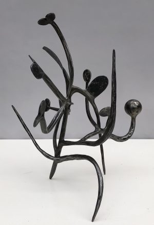 Happy, 2022 -- Wood Sculpture by Nick Taylor